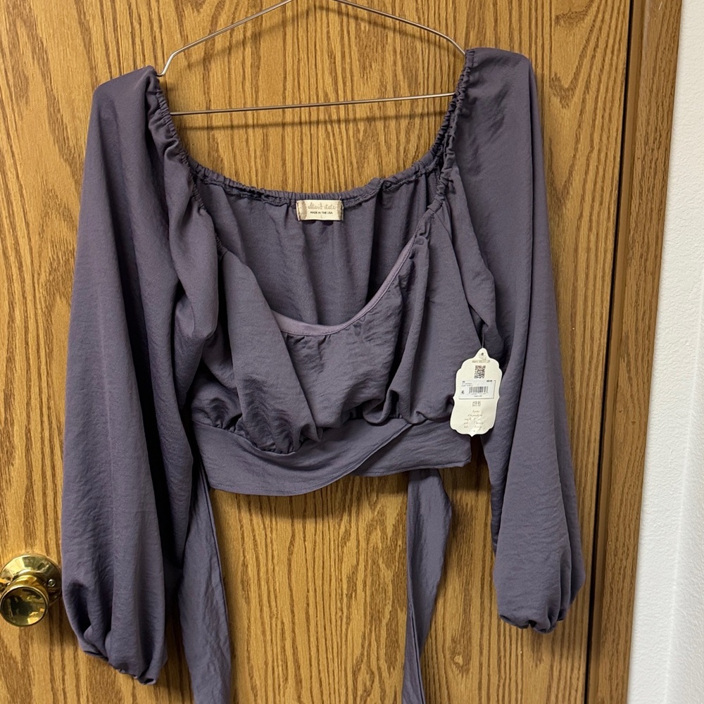 Altar'd State Lavender Long Sleeve Blouse